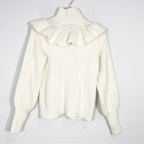 MADEWELL Cable Winslow Mockneck Pullover Sweater Alpaca NEW - Picture 9 of 16